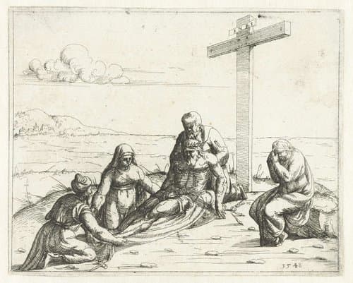 Bewening van Christus by Augustin Hirschvogel