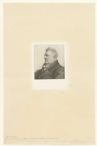Portret van archeoloog Louis Jacques Marie Bizeul by Charles Meryon