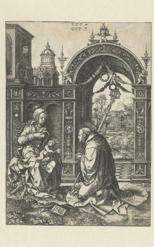 Visioen van de heilige Bernardus by Dirck Vellert