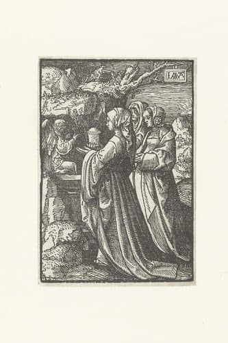 De drie Maria's bij het lege graf by Jacob Cornelisz van Oostsanen