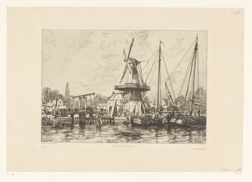 Gezicht op Haarlem by Maxime François Antoine Lalanne