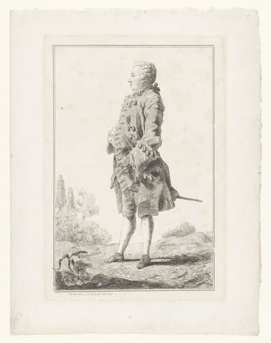 Portret van Pierre Victor baron de Besenval de Brünstatt by Louis de Carmontelle