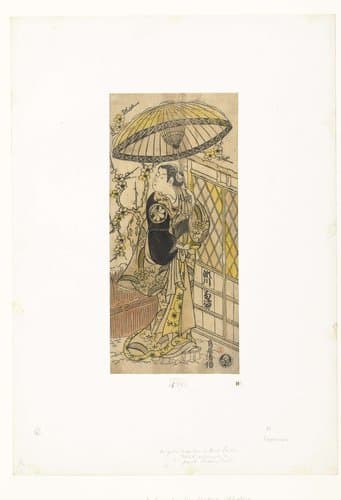 Acteur Segawa Kikujiro in de rol van Senju no Mae by Kiyomasu (II) , Torii