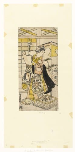 Acteur bij een komfoor by Kiyonobu (II) , Torii
