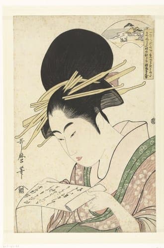 De zes Tama rivieren by Kitagawa Utamaro