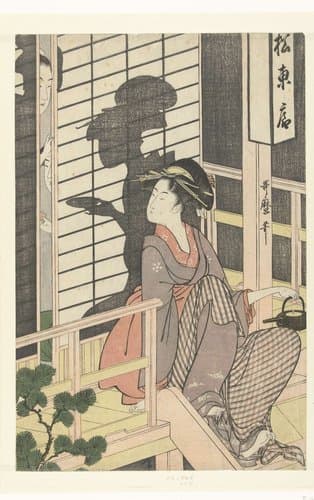 Waitress at the Matsu Higashi House by Kitagawa Utamaro