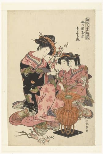Modelpatronen van vroege lenteblaadjes by Isoda Kôryûsai