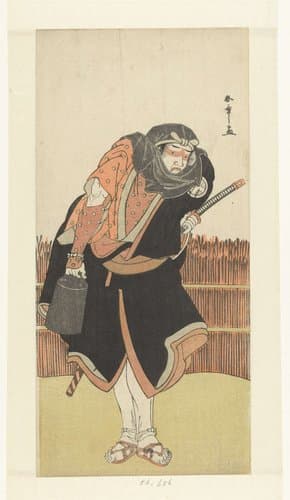 Acteur in de rol van struikrover by Katsukawa Shunsho