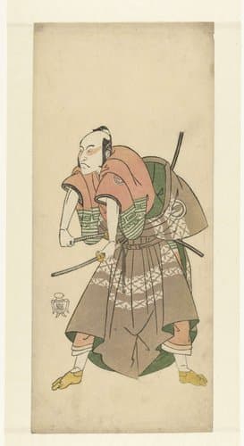Acteur Sawamura Sojuro II klaar om te vechten by Katsukawa Shunsho