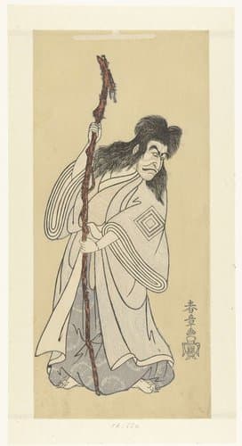 Acteur Ichikawa Danjuro IV in de rol van de geest Ki no Natora by Katsukawa Shunsho