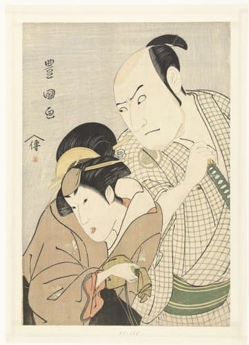 Portret van Sawamura Sojuro III en Segawa Kikunojo III by Utagawa Toyokuni (I)