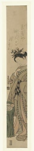 Acteur Segawa Kikunojo II in vrouwenrol by Torii Kiyomitsu (I)