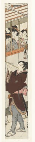 Nieuwjaarsoptreden by Torii Kiyonaga