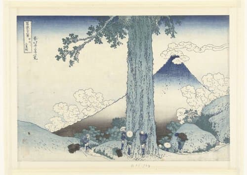 Mishima bergpas in de provincie Kai by Katsushika Hokusai