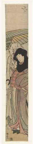 Ochiyo en Hanbei nemen de benen by Torii Kiyonaga