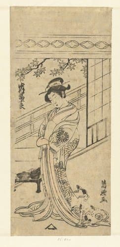 Nakamura Tomijuro in vrouwenrol by Torii Kiyotsune