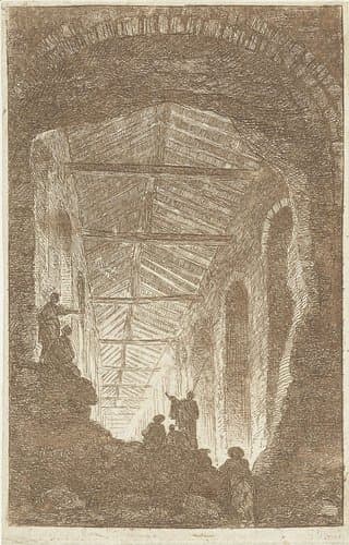 Antieke galerij by Hubert Robert