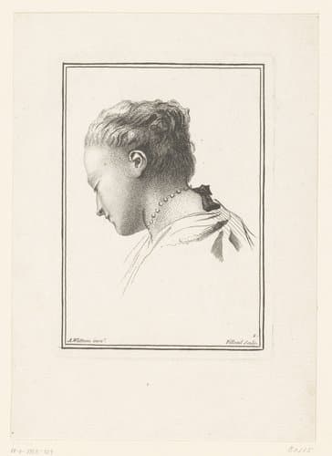 Portret van een onbekende vrouw by Pierre Filloeul
