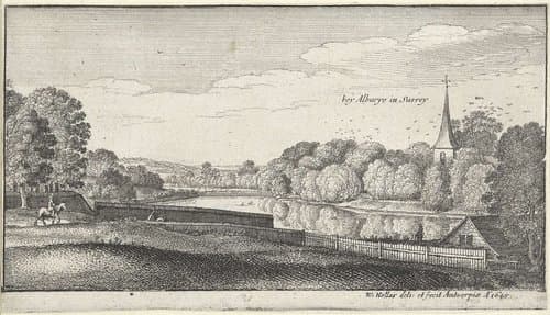 bey Alburye in Surrey by Wenceslaus Hollar