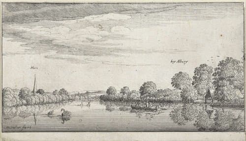 Gezichten in de omgeving van Albury by Wenceslaus Hollar