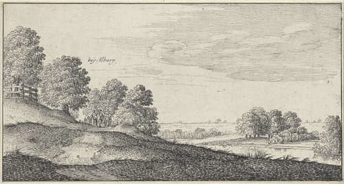 Gezichten in de omgeving van Albury by Wenceslaus Hollar