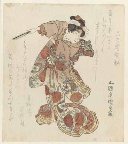 Vrouw met waaier in haar hand by Utagawa Kunisada (I)