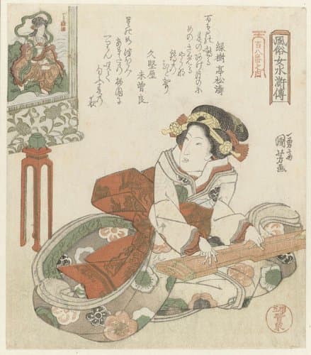 Elegante vrouwen als de helden van de Suikoden - uit een serie van Honderd en acht by Utagawa Kuniyoshi
