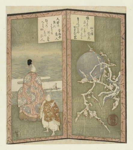 Plum Blossoms and Poet by Ryûryûkyo Shinsai