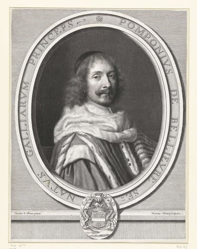 Portret van Pompone II de Bellièvre by Robert Nanteuil
