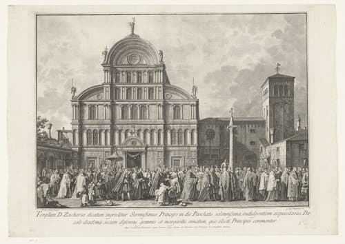 Templum D. Zachariae dictatum ingreditur Serenissimus Princeps in die Paschatis solemnissim (...)