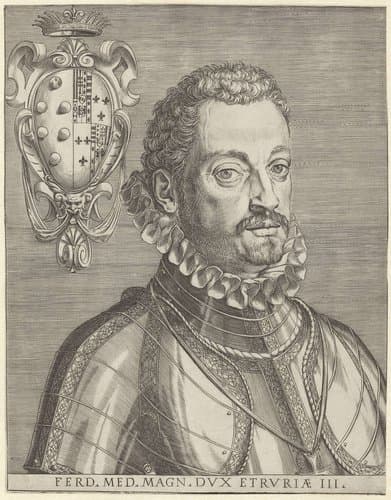 Portret van Ferdinando de'Medici by Agostino Carracci