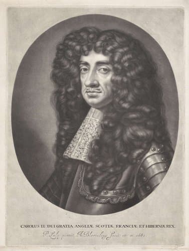 Portret van Karel II, koning van Engeland by Abraham Bloteling