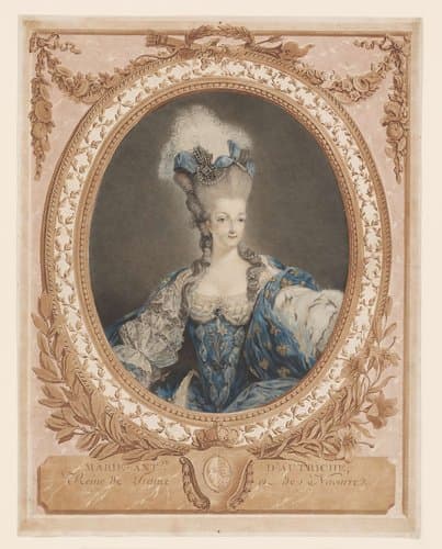 Portret van Marie Antoinette by Jean François Janinet