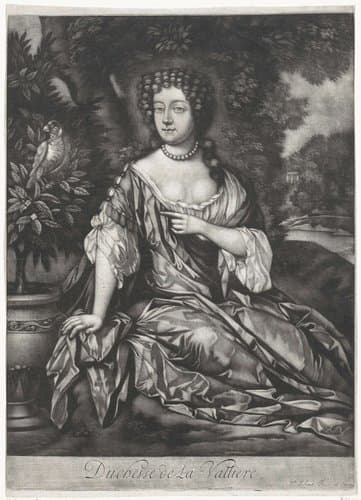 Portret van Louise Françoise de La Baume Le Blanc de la Vallière by Pieter Schenk (I)