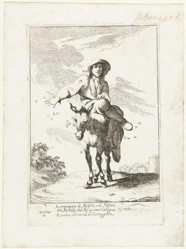 Bertoldo op de ezel by Giovanni Battista Crespi