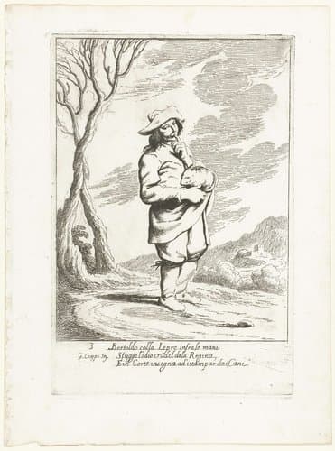 Bertoldo met een haas by Giuseppe Maria Crespi