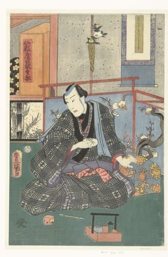 Acteur in zijn kleedkamer by Kunisada (II) , Utagawa