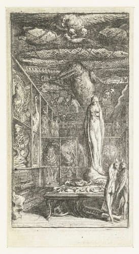 Frontispice pour l'almanach.Historico-physique by Gabriel Jacques de Saint-Aubin