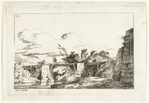 Brug by Louis Gabriel Moreau