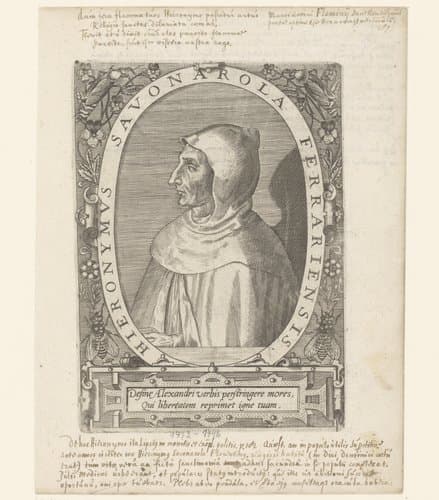 Hieronymus Savonarola Ferrariensis by Robert Boissard