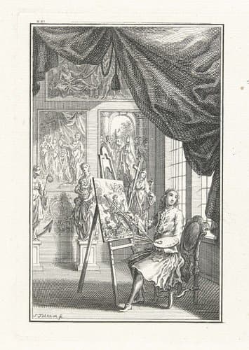Schilder aan het werk by Simon Fokke