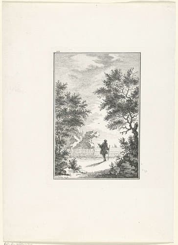 Man alleen op het strand by Simon Fokke
