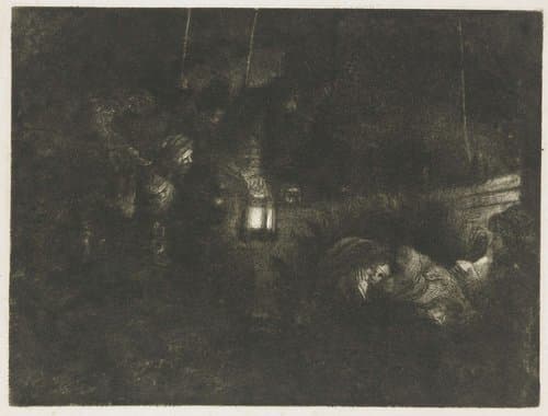 The adoration of the shepherds: a night piece by Rembrandt van Rijn