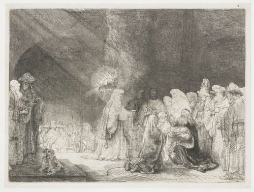 Het loflied van Simeon by Rembrandt van Rijn