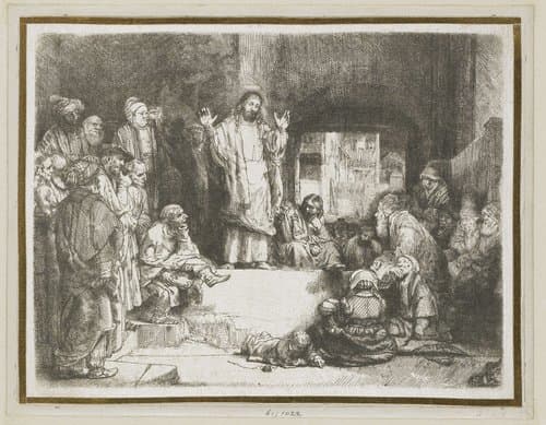 De predikende Christus ('La Petite Tombe') by Rembrandt van Rijn