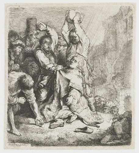 De steniging van Stephanus by Rembrandt van Rijn