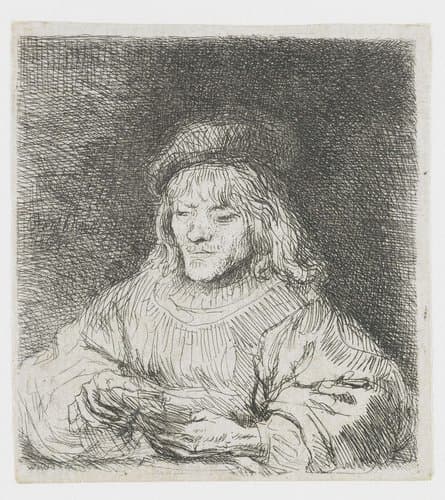 De kaartspeler by Rembrandt van Rijn