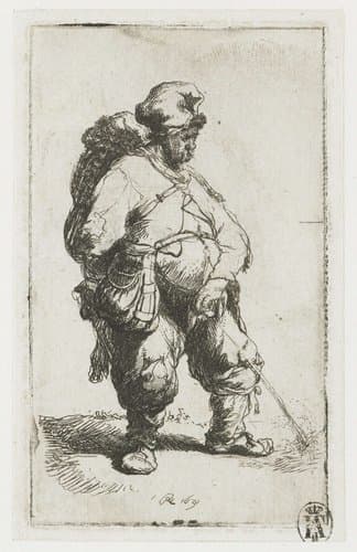 A man making water by Rembrandt van Rijn