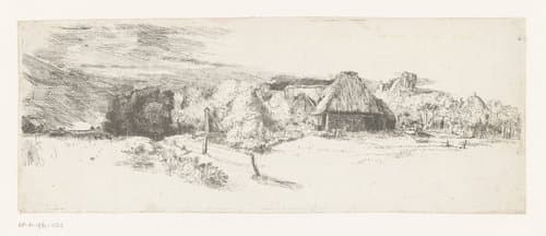 Landscape with a farm building and the 'house with the tower' by John Smith of Chichester