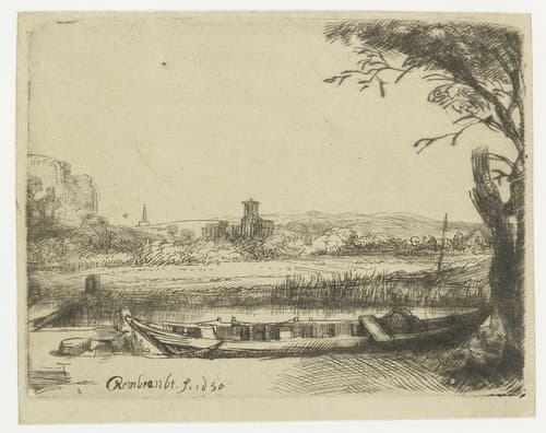 Het schuitje by Rembrandt van Rijn